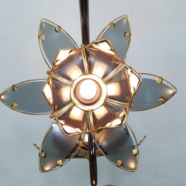 1970s Italian Glass Lotus Flower Floor Lamp Chairish