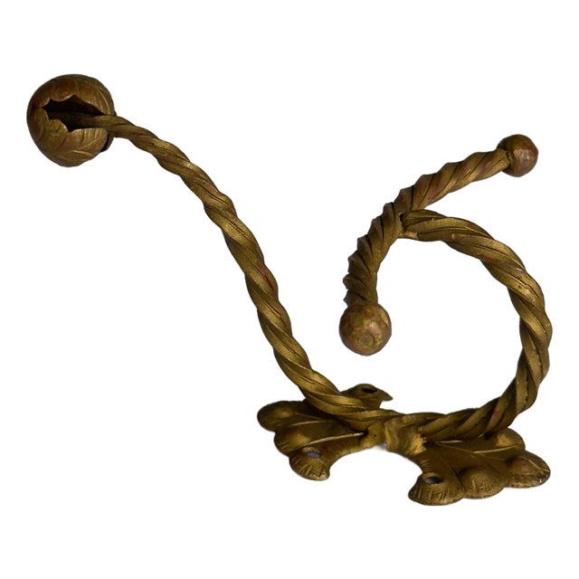 Antique Early 20th Century Bronze Wall Hook, Italy For Sale