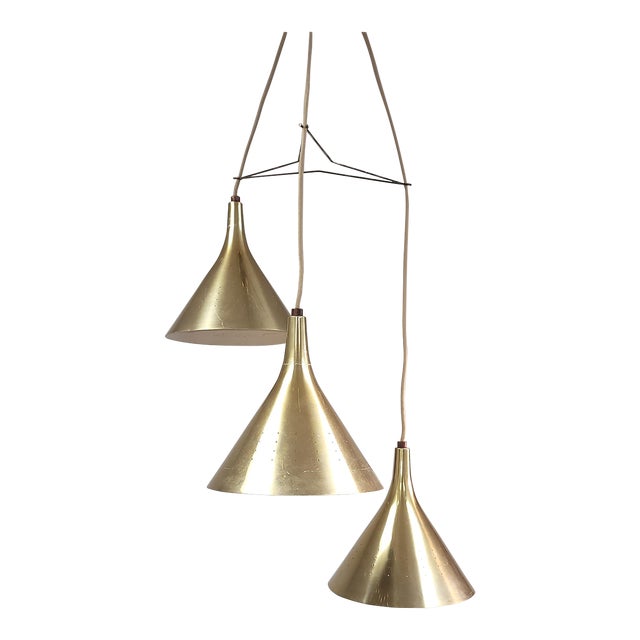 1950s Mid-Century Modern 3-Tier Pendant Light | Chairish