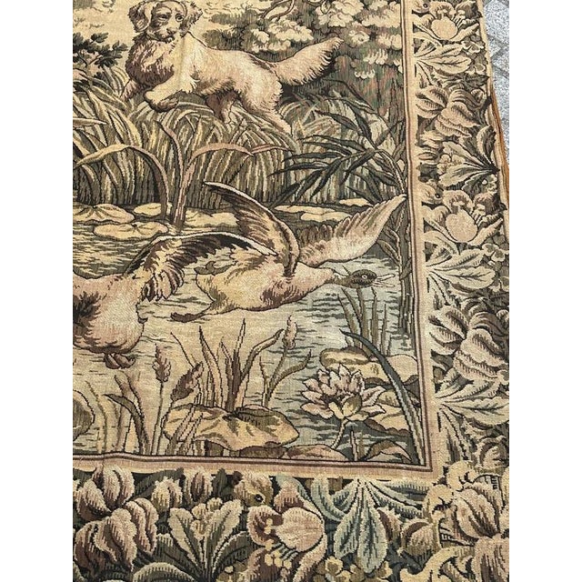 Vintage French Aubusson Style Jacquard Tapestry Panel, 1940s For Sale - Image 18 of 18