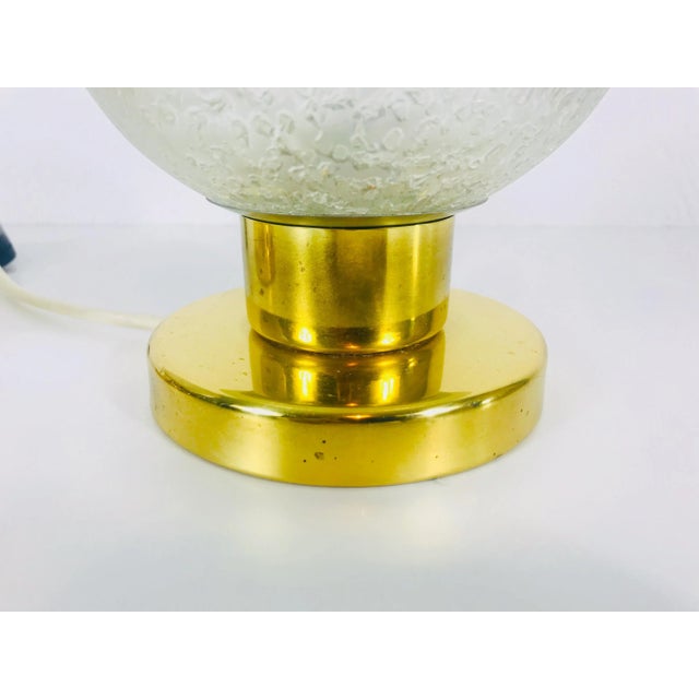 1970s Ice Glass and Brass Table Lamps by Doria Leuchten, 1970s, Set of 2 For Sale - Image 5 of 7