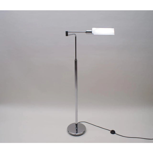 Contemporary German Chrome Swivel Floor Lamp, 1970s For Sale - Image 3 of 14