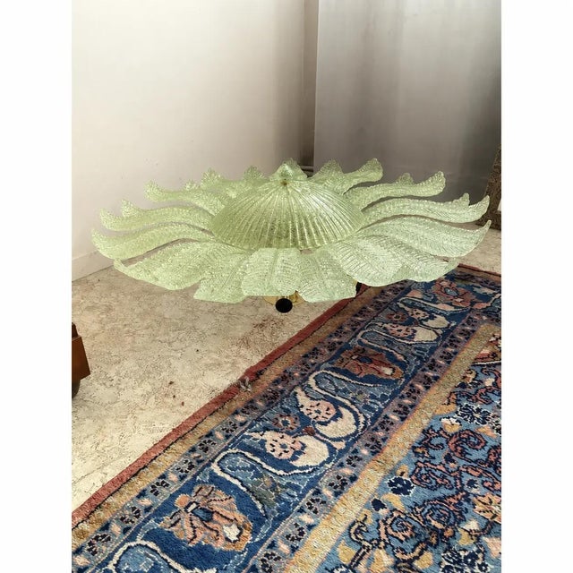 Contemporary venetian sunflwer murano glass green flush mount impressive and shenographic venetian flush mounth made in...