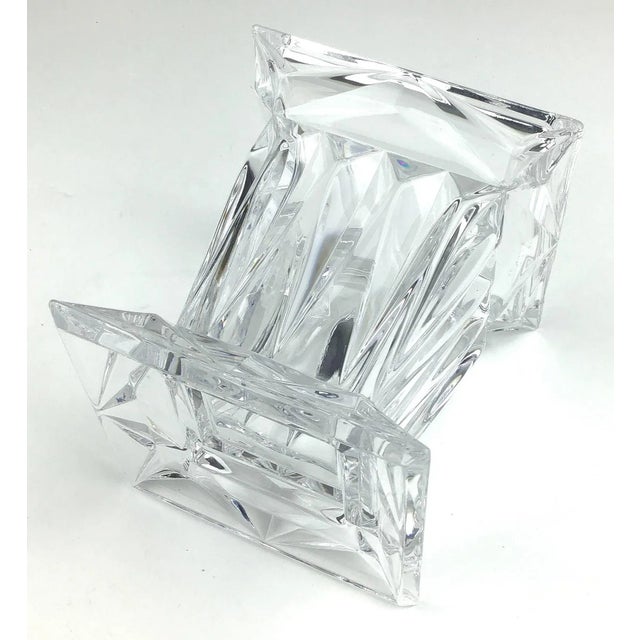 Vintage Art Deco Crystal Flower Vase For Sale In Portland, ME - Image 6 of 12