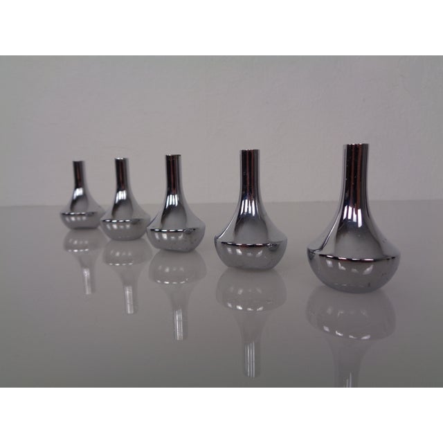 Chrome-Plated Candleholders by Quist, Germany, 1960s, Set of 5 For Sale - Image 4 of 14