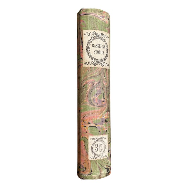 Italian Decorative Book Box with Marbled Paper Spine For Sale