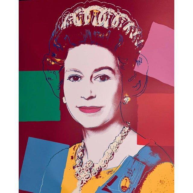 Andy warhol (sunday b morning) queen elizabeth ii 334 silkscreen on white museum board 76.75 x 96.5 cm (30.21 x 37.99 in)...