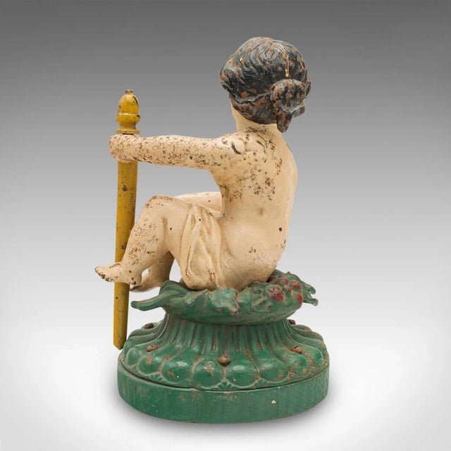 1870s Victorian Pair of Antique Decorative Figures, English, Cast Iron, Rubenesque For Sale - Image 10 of 13