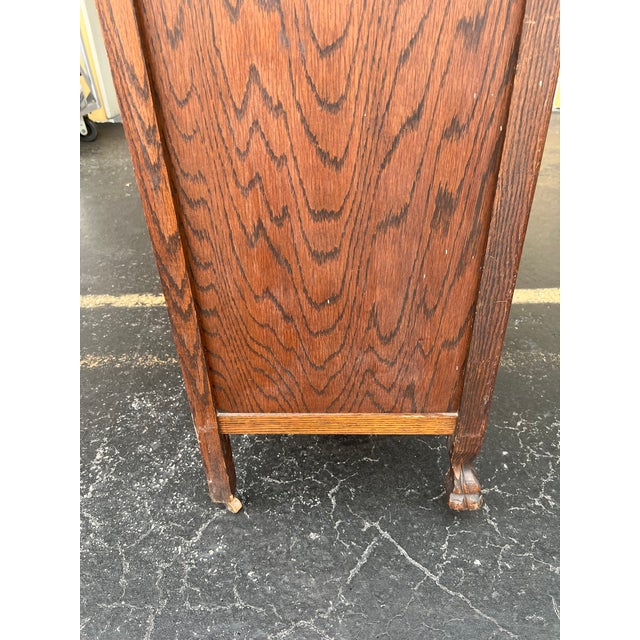 Early 20th Century Tiger Oak Highboy Dresser With Mirror Chairish