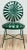Green Antique Green Francois Carre Sunburst Garden Chairs, Pair For Sale - Image 8 of 15