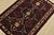 An authentic vintage tribal Hamedan rug hand-knotted with fine wool and natural dyes. This nomadic rug features geometric...