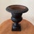 Vintage Patinated Cast Iron Campagna Style Fluted Rim Square Base Garden Urn For Sale In Chicago - Image 6 of 12