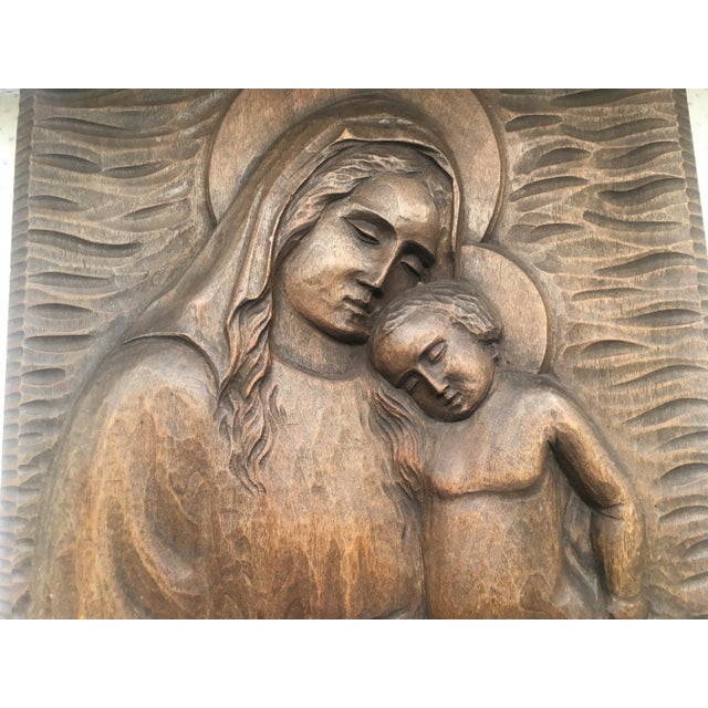 1940s Flat Wood Carving, 1940s For Sale - Image 5 of 14