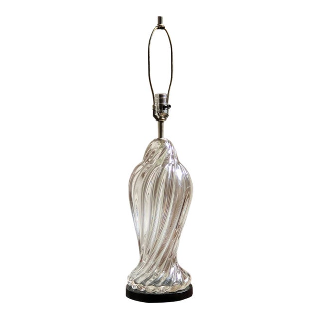 Mid-20th Century Murano Style Handblown Glass Table Lamp For Sale
