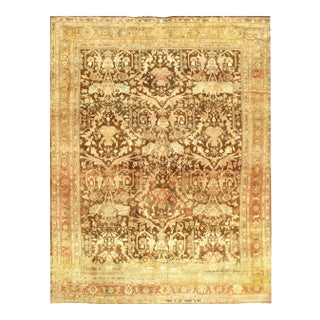 19th Century Antique Persian Farahan Rug - 10′8″ × 13′9″ For Sale