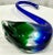 Mid-Century Modern 1970’s Cobalt Blue Hand Blown Glass Swan Paperweight For Sale - Image 3 of 6