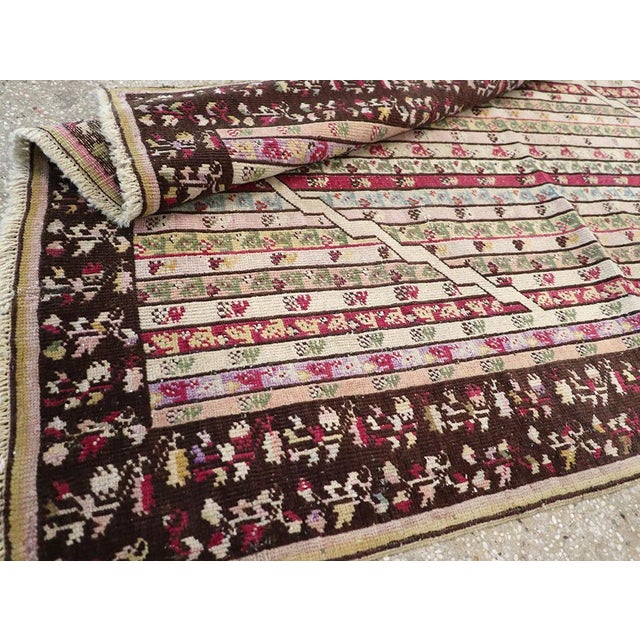 Beige Galerie Shabab Collection Early 20th Century Tukish Ghiordes Throw Rug For Sale - Image 8 of 8