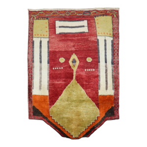 Vintage Turkish Anatolian Horseback Prayer Rug