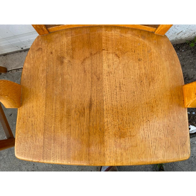 Vintage mid century modern Jasper Seating Co furniture Bankers Golden Oak Chair Set of 7 is a stunning collection of...