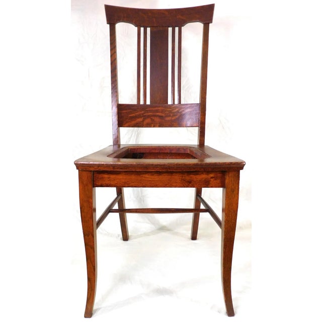Antique Dunn & Salisbury Keene, Nh - Tiger Oak Dining/Side Chairs Pair ~ 1880s to Early 1900s Vintage For Sale - Image 10 of 17