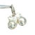 Diamond Fresh Water Pearl Earrings 14k Gold Large Certified For Sale - Image 4 of 8