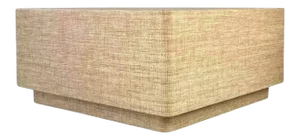 Karl Springer Style Grass Cloth Square Coffee Table