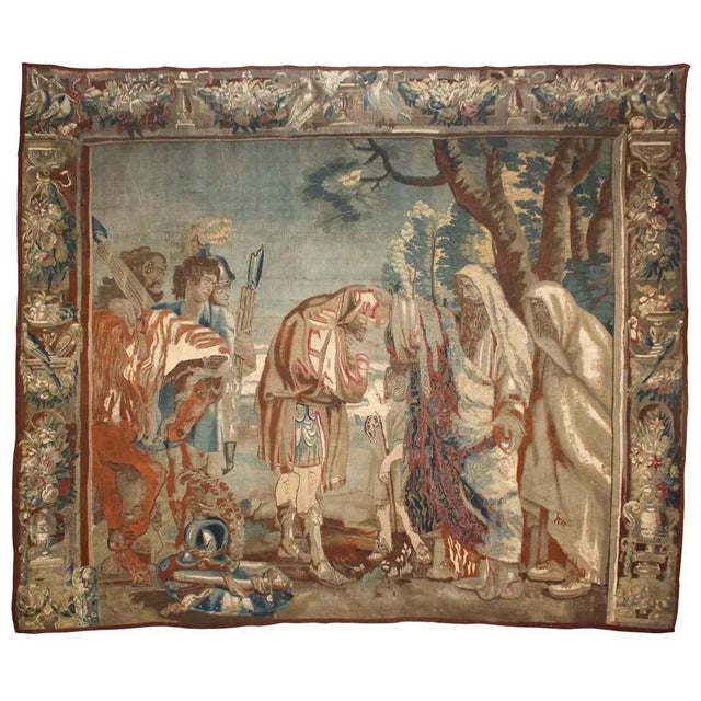 Religious 17th Century Flemish Religious Scene Tapestry For Sale - Image 3 of 4