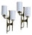 Sculptural Brutalist Bronze Wall Sconces by Félix Agostini, 1960, Set of 2 For Sale