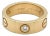 Cartier Love 18k Yellow Gold 3 Diamond Band Ring W/Cert - Size 5 For Sale