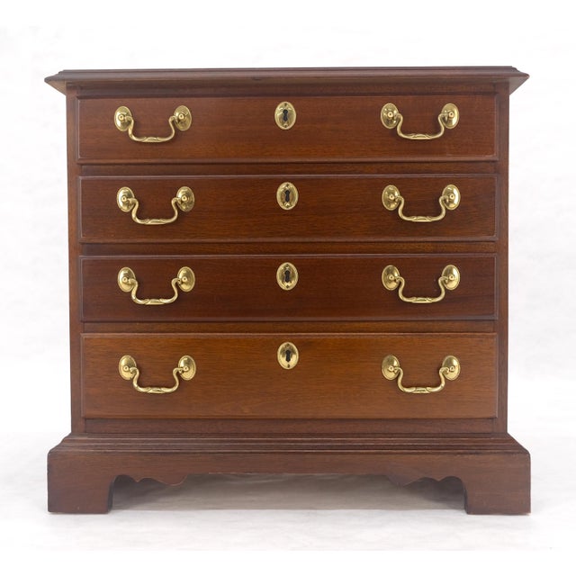 Council Compact Mahogany 4 Chest Night Stand Side Table Mint For Sale - Image 13 of 16