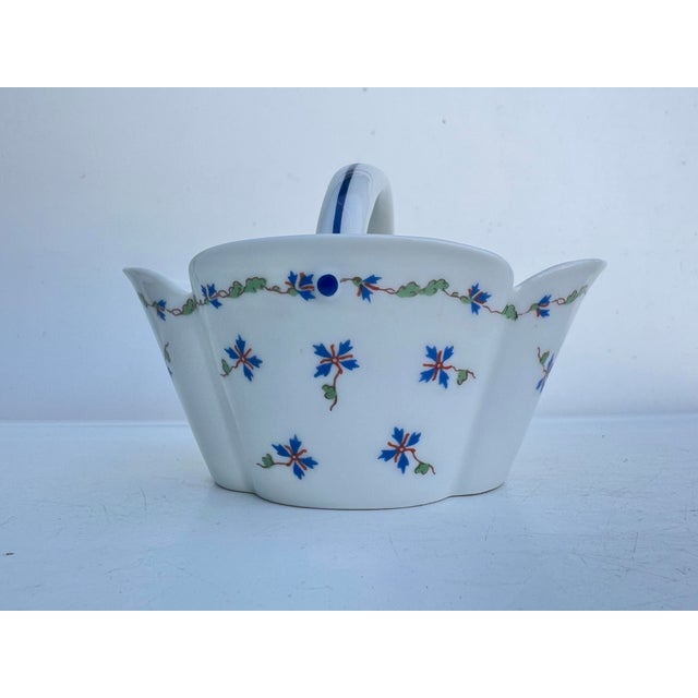 Shabby Chic Mid 20th Century Porcelain Basket by Haviland Limoges Trinket or Candy Dish For Sale - Image 3 of 8