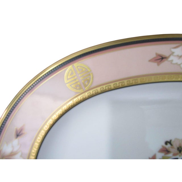 Vintage Noritake Commemoration Medium Platter Peach Floral Art Deco Style Retired For Sale In Phoenix - Image 6 of 6