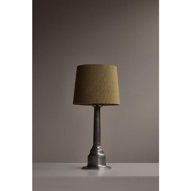 Gold Art Nouveau Pewter No. 696 Table Lamp by Just Andersen, Denmark, 1930s For Sale - Image 8 of 15