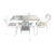 Vintage Wrought Iron Garden Table & Four Chairs For Sale