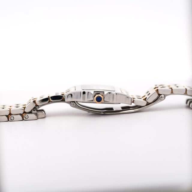 2010s Cartier Santos Demoiselle 2698 Two-Tone Steel & 18k Gold Ladies Bracelet Watch For Sale - Image 5 of 9