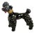 Patinated Plaster Poodle Sculpture, France, 1970s For Sale