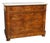 Antique French Burl Walnut Louis Philippe Style Commode White Carrara Marble Top, Late 1800s For Sale