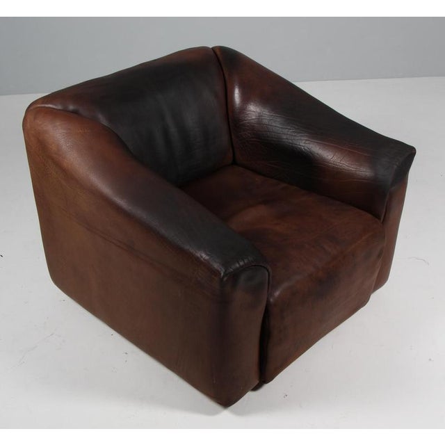 Vintage DS47 Lounge Chair in Patinated Leather from de Sede For Sale - Image 3 of 9