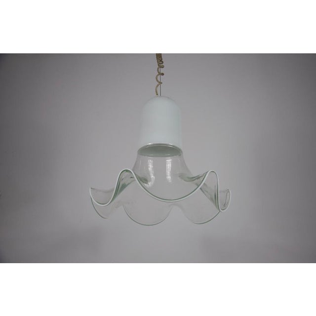 Murano Glass Pendant Lamp attributed to Roberto Pamio & Renato Toso for Leucos, Italy, 1970s For Sale - Image 3 of 12