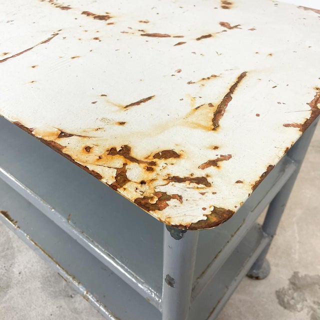 Industrial Metal Three-Tier Worktable, 1980s For Sale - Image 6 of 10