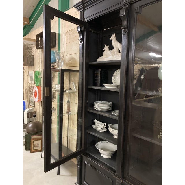 Napoleon III Bookcase in Blackened Pear Wood For Sale - Image 11 of 17