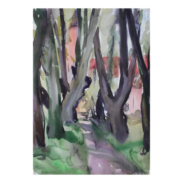 Dzidra Ezergaile, Alley, 1961, Watercolor For Sale