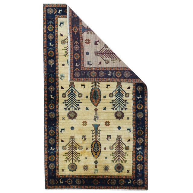 Vintage Gabbeh Rug 2'11'' x 5'3''.