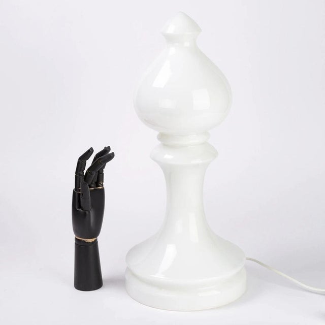 Glass Bishop Table Lamp by Ivan Jakeš for Lighting Glass Valašské Meziříčí, 1970s For Sale - Image 7 of 11