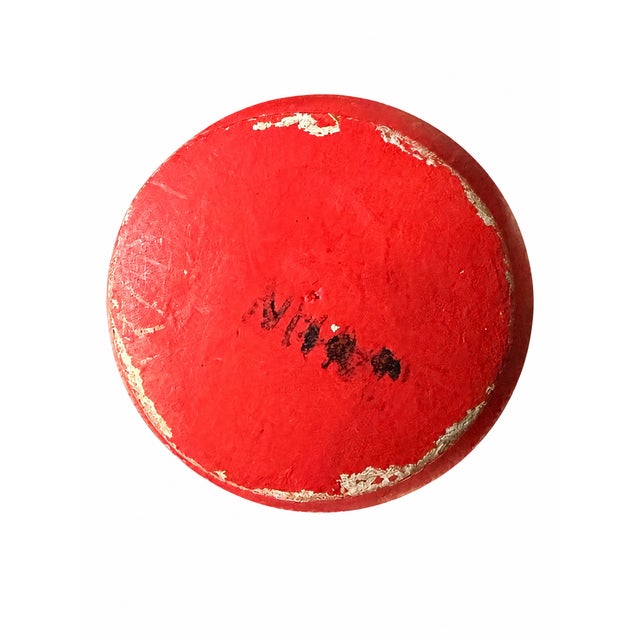Japanese Vintage Japanese Hand-Painted Wooden Spinning Tops With Metal Tips - Set of 5 For Sale - Image 3 of 9
