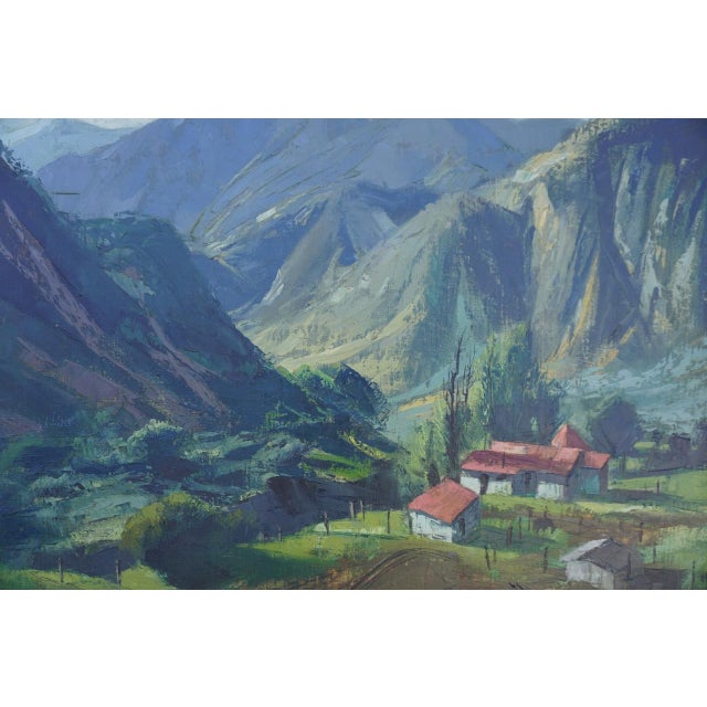 Ralph Hulett Big Tujunga Homestead Oil on Canvas Painting, 1940s For Sale - Image 4 of 7