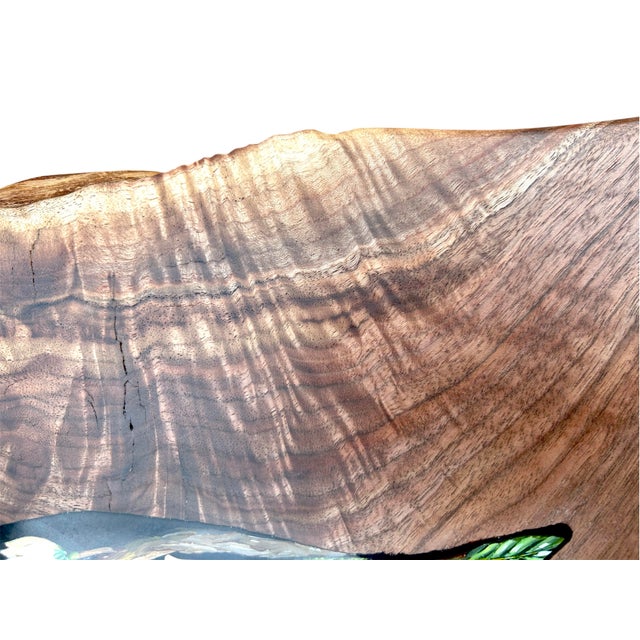 Handcrafted Black Walnut Cardinal Accent Table | Sculptural Nature Art For Sale - Image 9 of 10