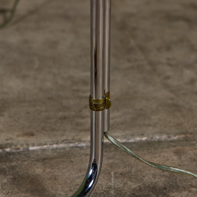 Pair of Cedric Hartman T Base Parallel Bar Brass and Stainless Steel Floor Lamps For Sale - Image 17 of 18