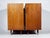 Pair of Vintage Original Mid-Century Modern Walnut Finish All Wood Display Cabinets With Adjustable Shelves and Sliding Wire Glass Doors For Sale In Baltimore - Image 6 of 18