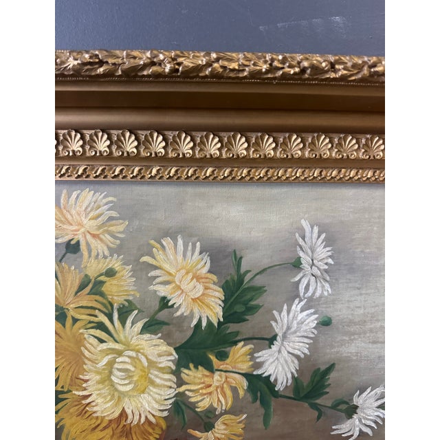 The American School Early 20th Century Oil Painting Signed by J T Seward Floral Still Life Dated 1911 For Sale - Image 3 of 8